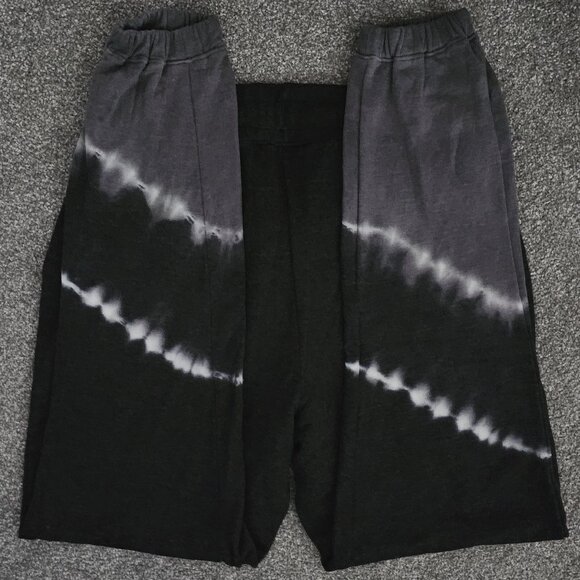 BEBE SPORT dark gray SWEATPANTS tie-dye WHITE light gray POCKETS - Picture 6 of 11